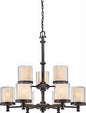 60-4549 - 9 Light Chandelier, Sudbury Bronze Finish
