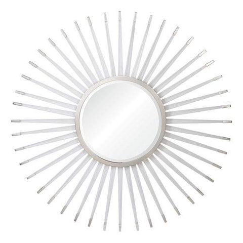 MT1666 - Chrome Round Mirror, Sunburst Design