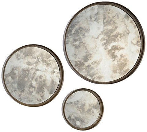 MT1499 - Set of 3 Antique Silver Wall Mirror