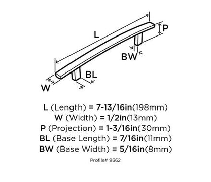Amerock BP9362BBZ Cyprus 5-1/16 (128 mm) Center-to-Center Golden Champagne Cabinet Pull