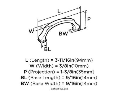 Amerock BP55343BBZ Revitalize Cabinet Pulls, 3 in (76 mm) Center-to-Center, Golden Champagne
