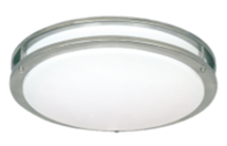 Divine Lighting DL-SATURN14-BN-DE13Q-41-WA 14" Two Light Ceiling Mount, BN