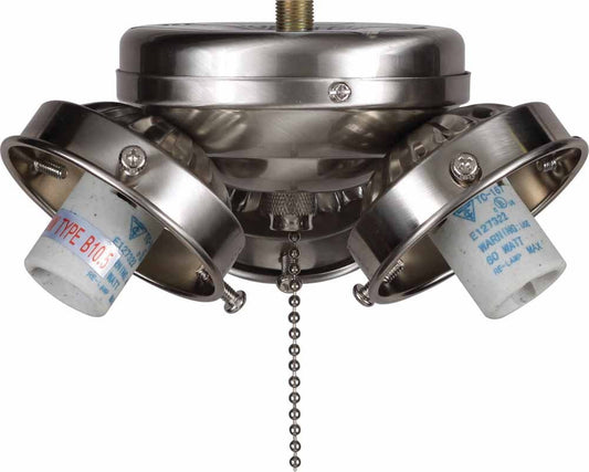V0983-33 - Brushed Nickel 3 Lt. Ceiling Fan Light Kit - Volume International - IN STOCK LIGHTING - Fan Light Kit