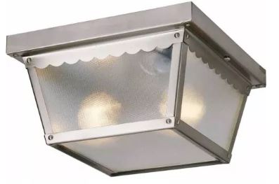 Trans Globe 4902 RST 2 Light Exterior Flush Mount, Rust