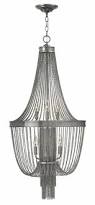 44305BNI - 6 Light Brushed Nickel Foyer Chandelier