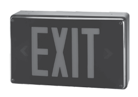 NAV-NC-R-2-BL - Exit Sign with Nicad Battery, Red Double Face with Black Finish