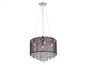 Avenue Lighting HF1504-BLK Riverside Dr. 4 Light 17 inch Semi-Mount, Black Organza Silk
