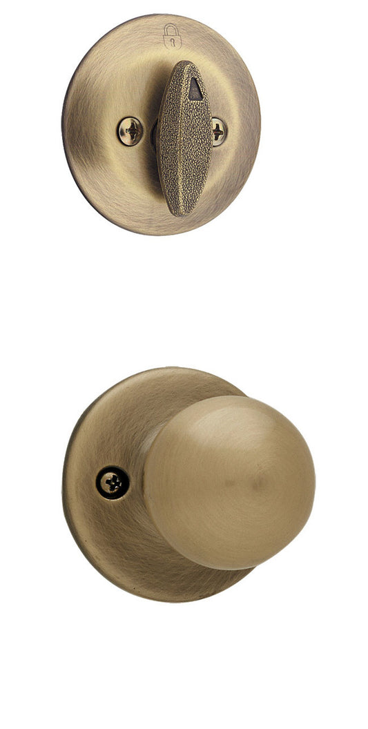 604P-5 - Antique Brass Door Lock Interior Trim