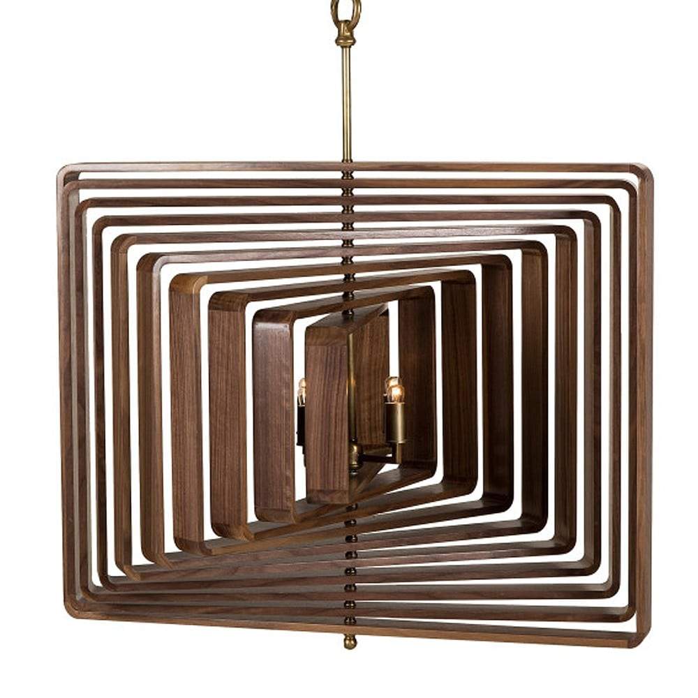 Sonder Living FG1007025.Z01 Nellcote Studio Spiral of Light Chandelier - Walnut