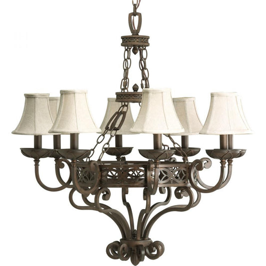 P4382-102 - Roasted Java 8 Lt. Sanabria Chandelier - Progress Lighting - IN STOCK LIGHTING - Chandelier