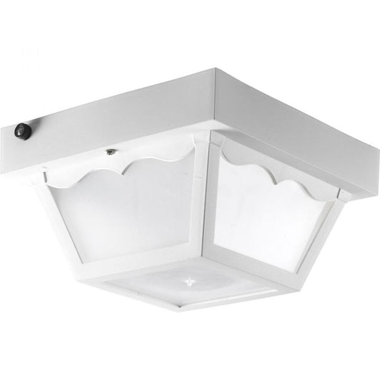 P7340-30EB - White 1 Lt. Polycarbonate Outdoor Flush Mount - Progress Lighting - IN STOCK LIGHTING - Exterior Flush Mount