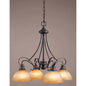 V2644-53 - 4 Light 100W Frontier Iron Finish Chandelier