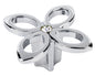 Topex 257054B40 Crystal 1 1/4" Zinc Alloy Cabinet Knob in Chrome