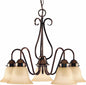 V3355-79 - Antique Bronze 5 Lt. Minster Chandelier - Volume International - IN STOCK LIGHTING - Chandelier