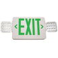 GVLED-U-WH-EL90-R - Green Letter Exit Light LED Combo / Remote